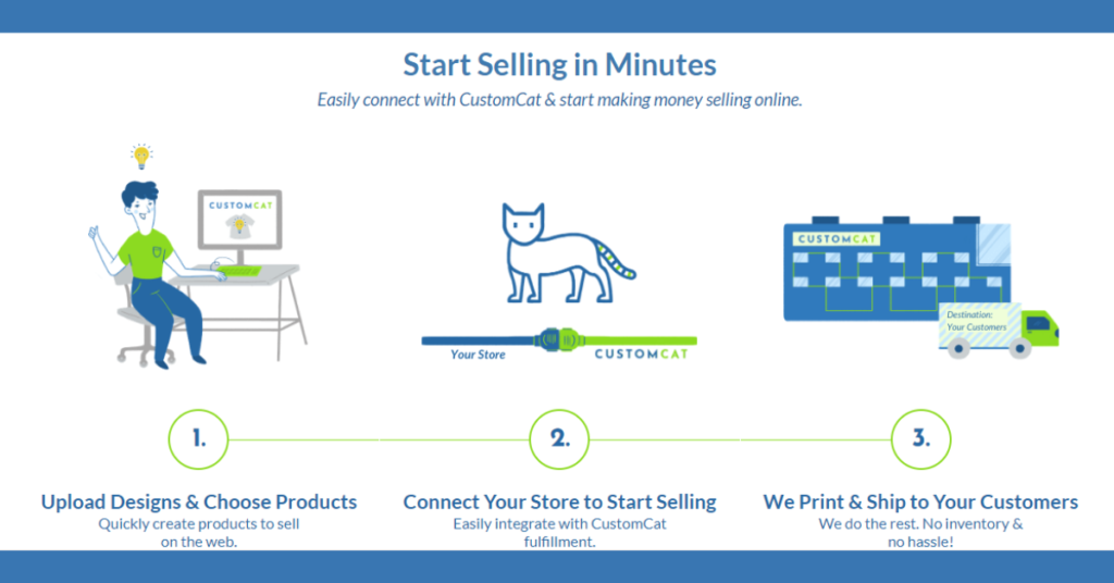 customcat start selling in minutes image